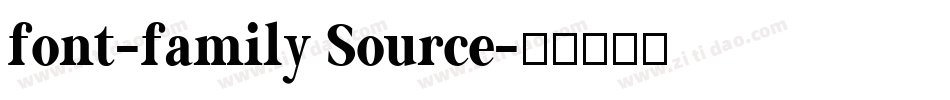 font-family Source字体转换